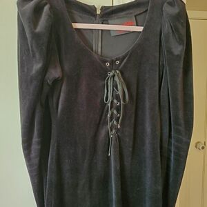 La Femme En Noir By Micheline Pitt Sleepy Hollow Velvet Wiggle Dress